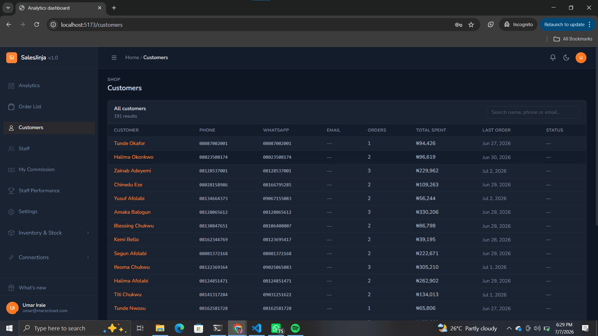 SalesJinja screenshot
